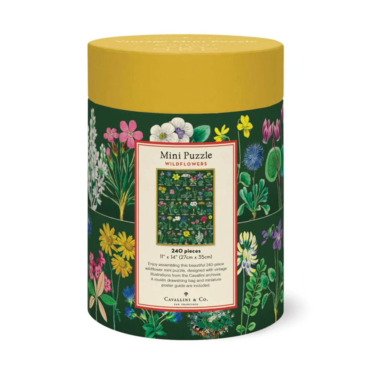 Mini Puzzle Wildflowers 240pc - Cavallini