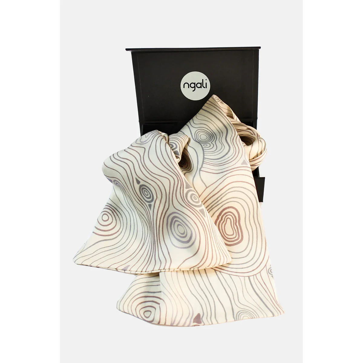 Neck scarf/Headband Silk 130x15cm Murrandi Cream - Ngali - Image 2