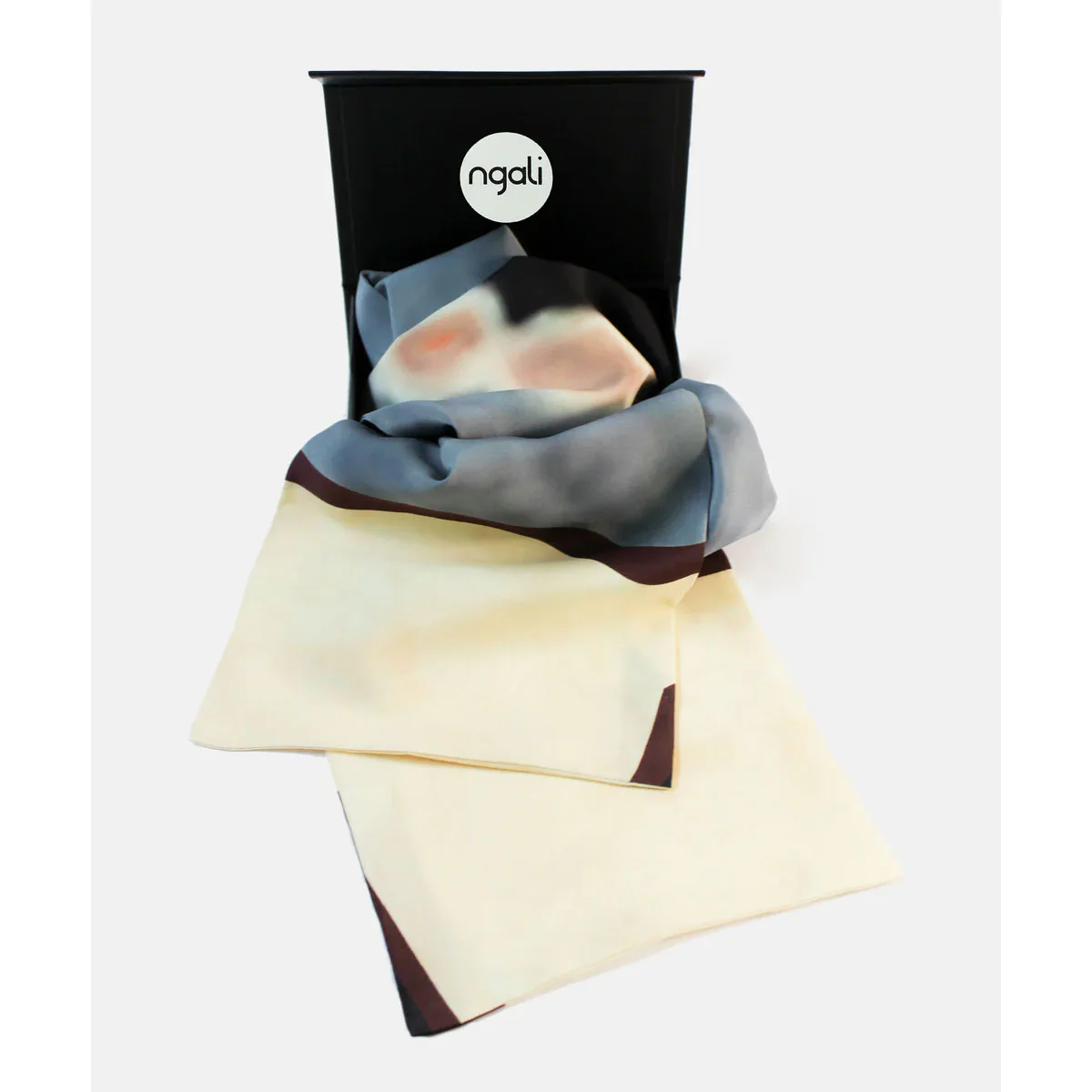 Neck scarf/Headband Silk 130x15cm Open Spaces - Ngali - Image 2