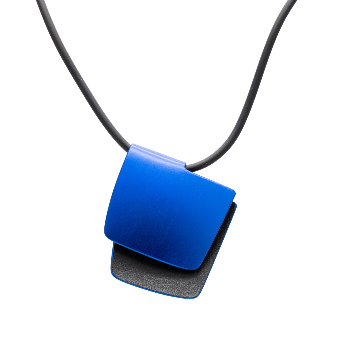 Neckpiece Cube Blue Black - FINK