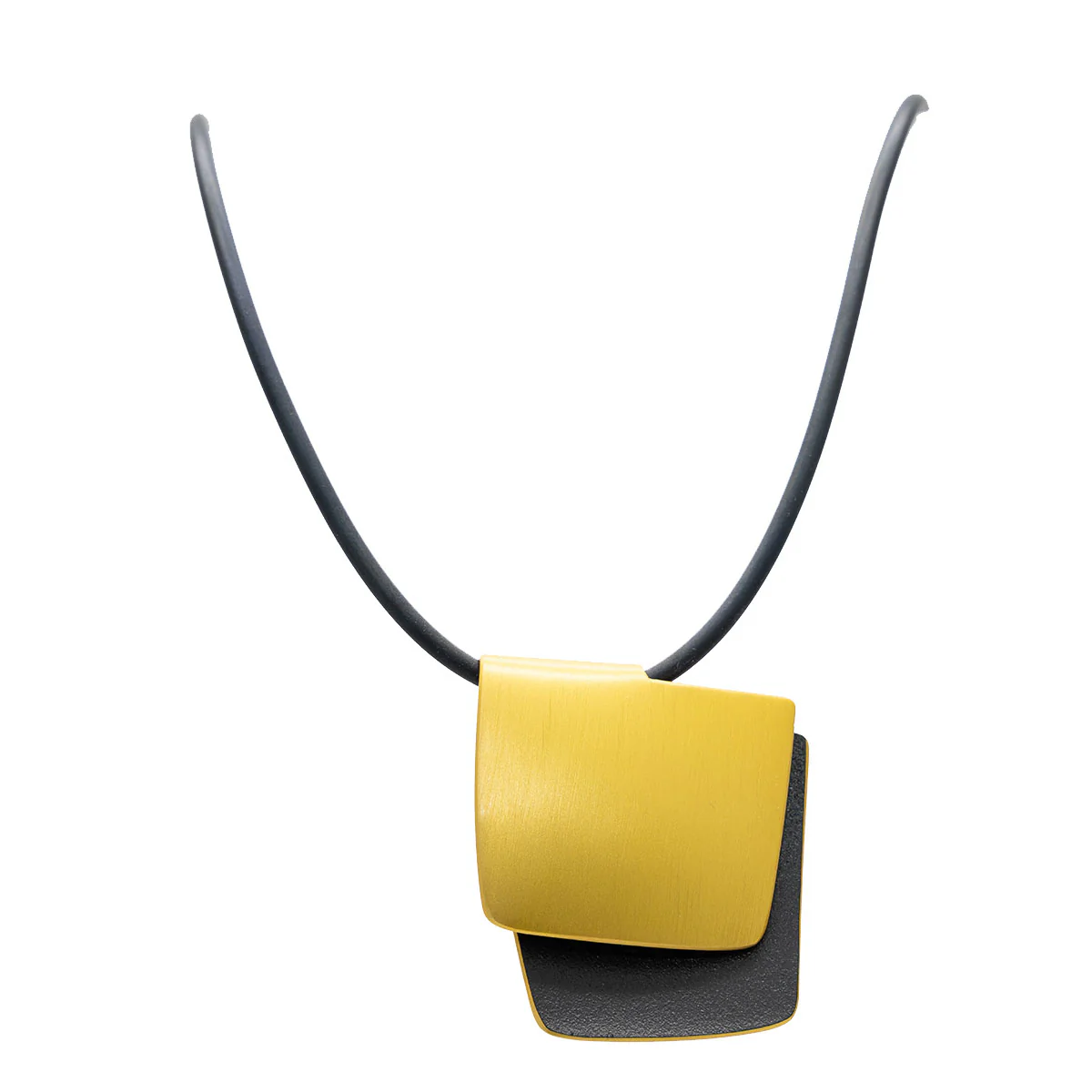 Neckpiece Cube Gold Black - FINK