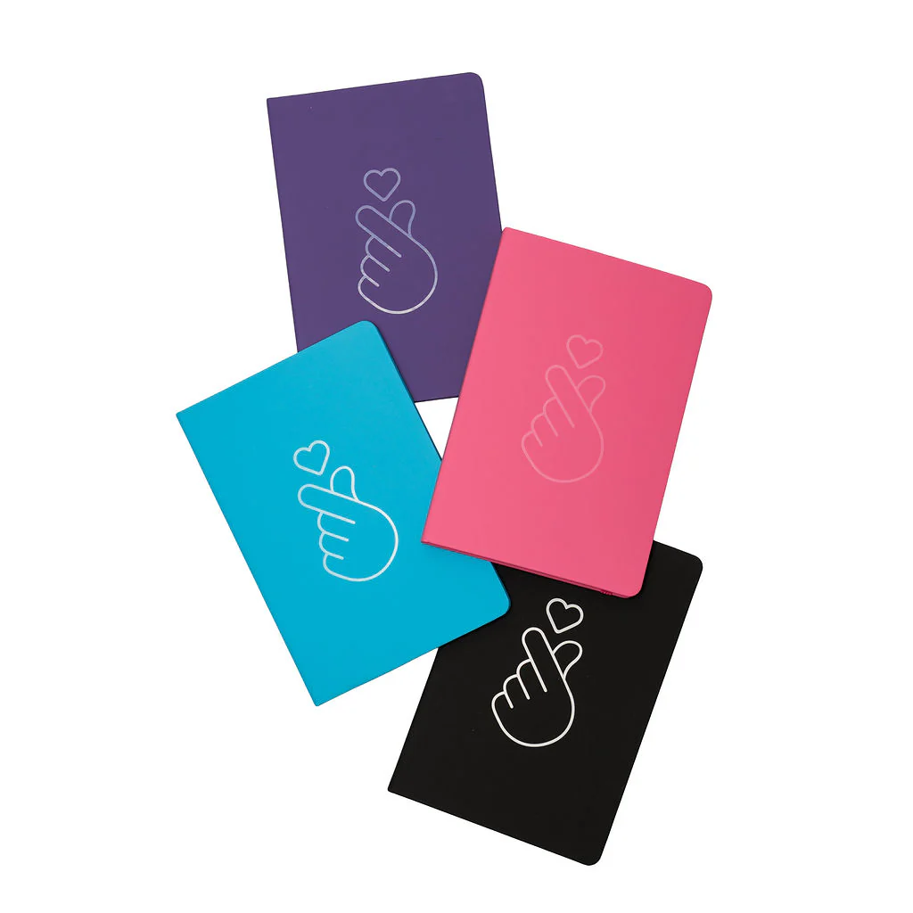 Notebook Pink Finger Heart Korean Wave NMA - Branded Ideas - Image 3