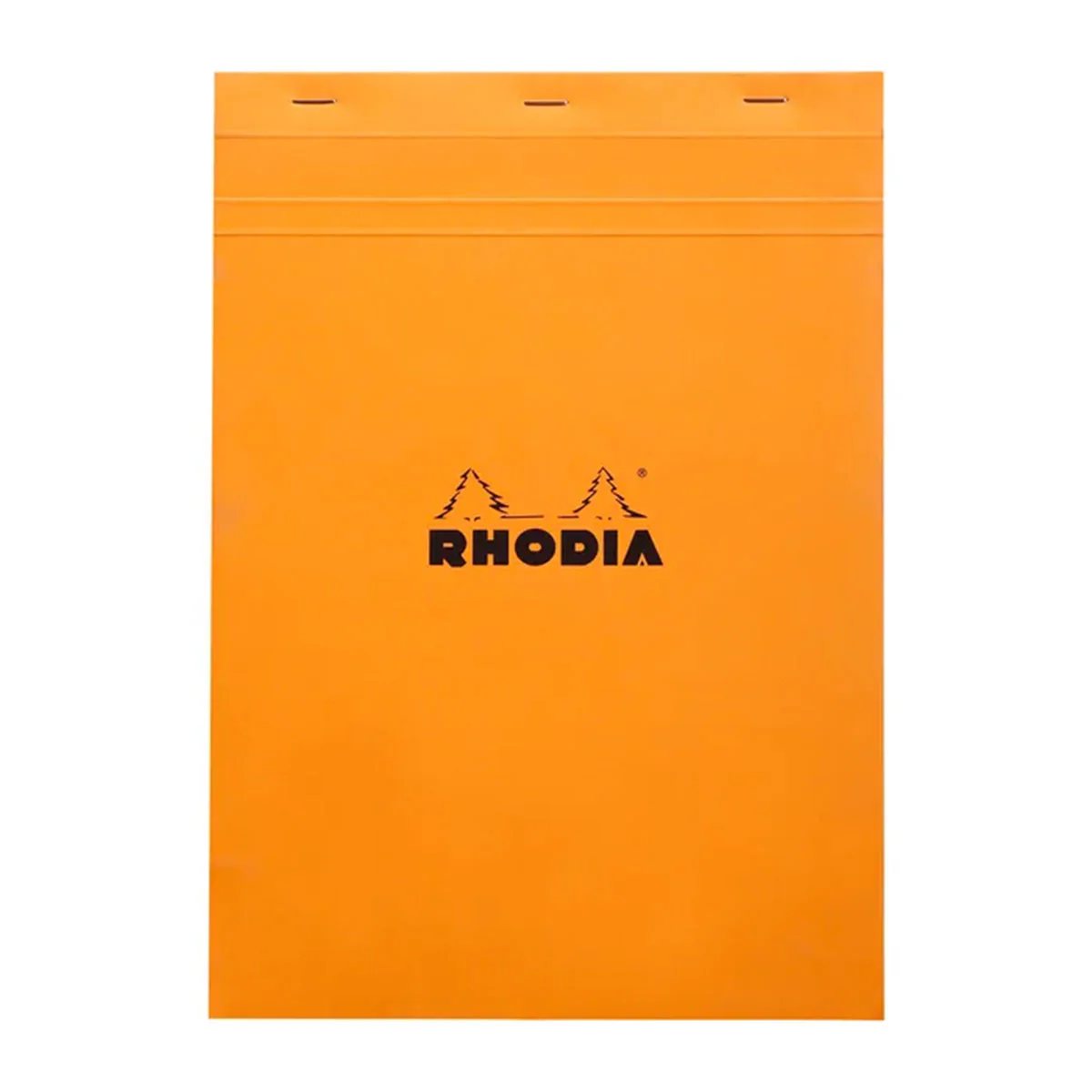 Notepad A4 Grid Orange Top Stapled Rhodia - Paperie