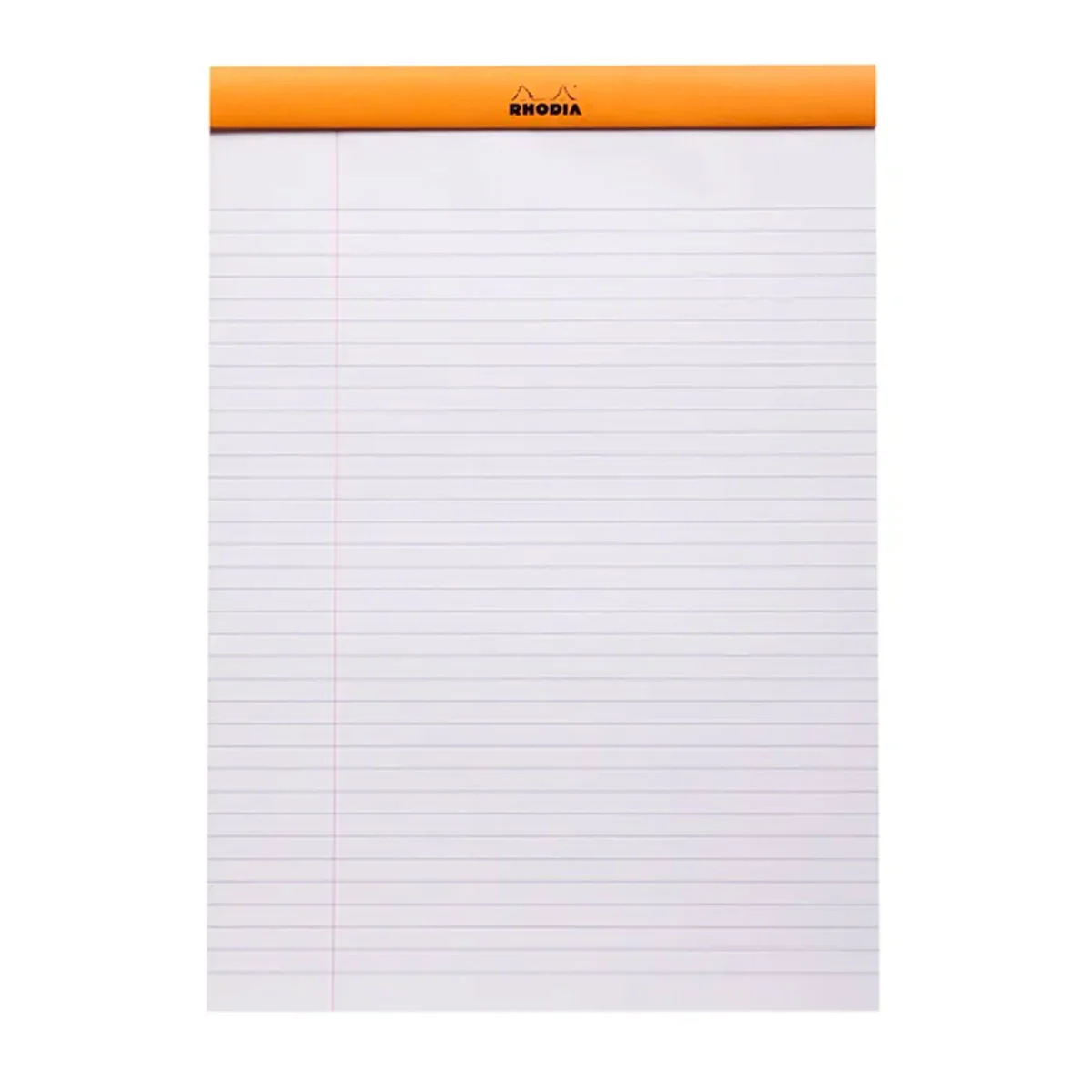 Notepad A4 Ruled Orange Top Stapled Rhodia - Paperie - Image 2