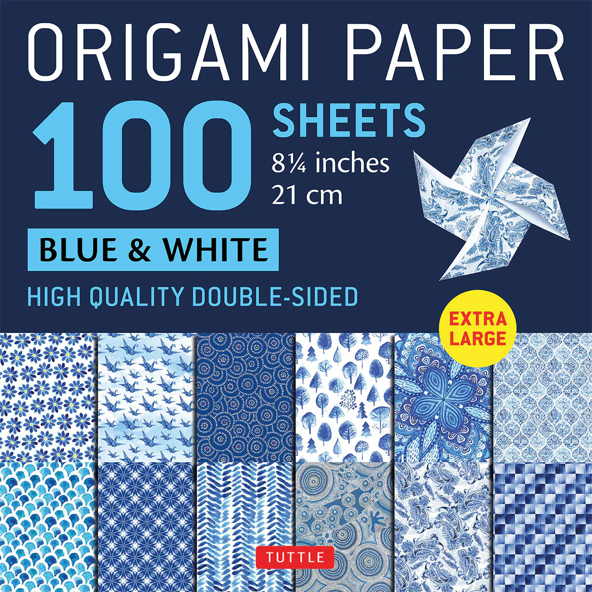 Origami Paper 100 Sheets Blue & White