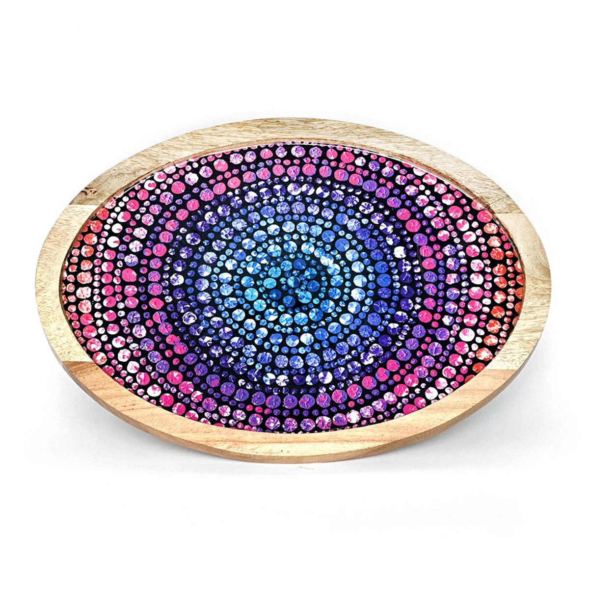 Oval Platter Wood & Resin 37 x 26cm Olivia Wilson - Better World Arts