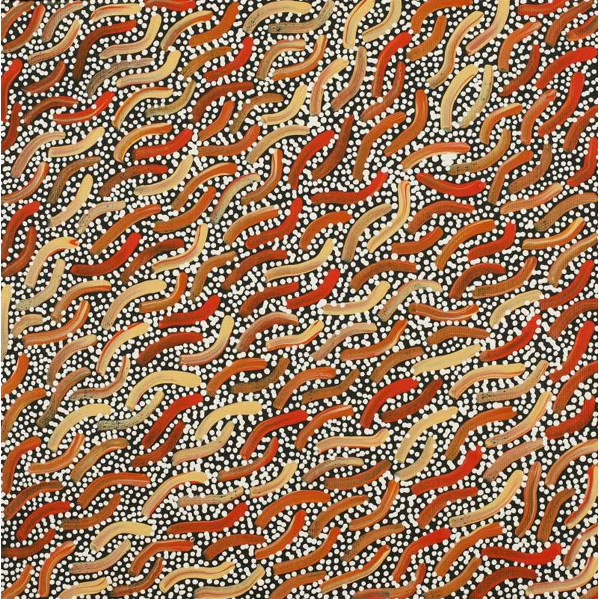 Painting 30x30cm prestretched Chantelle Nampijinpa Robertson Ngapa Jukurrpa (Water Dreaming)- Warlukurlangu