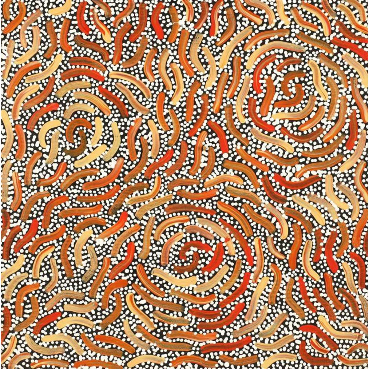Painting 30x30cm prestretched Chantelle Nampijinpa Robertson Ngapa Jukurrpa (Water Dreaming)- Warlukurlangu