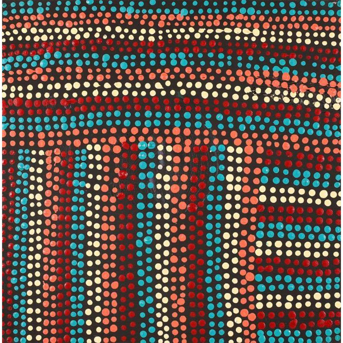 Painting 30x30cm prestretched Tina Napangardi Martin Jintiparnta Jukurrpa (Desert Truffle Dreaming) - Warlukurlangu