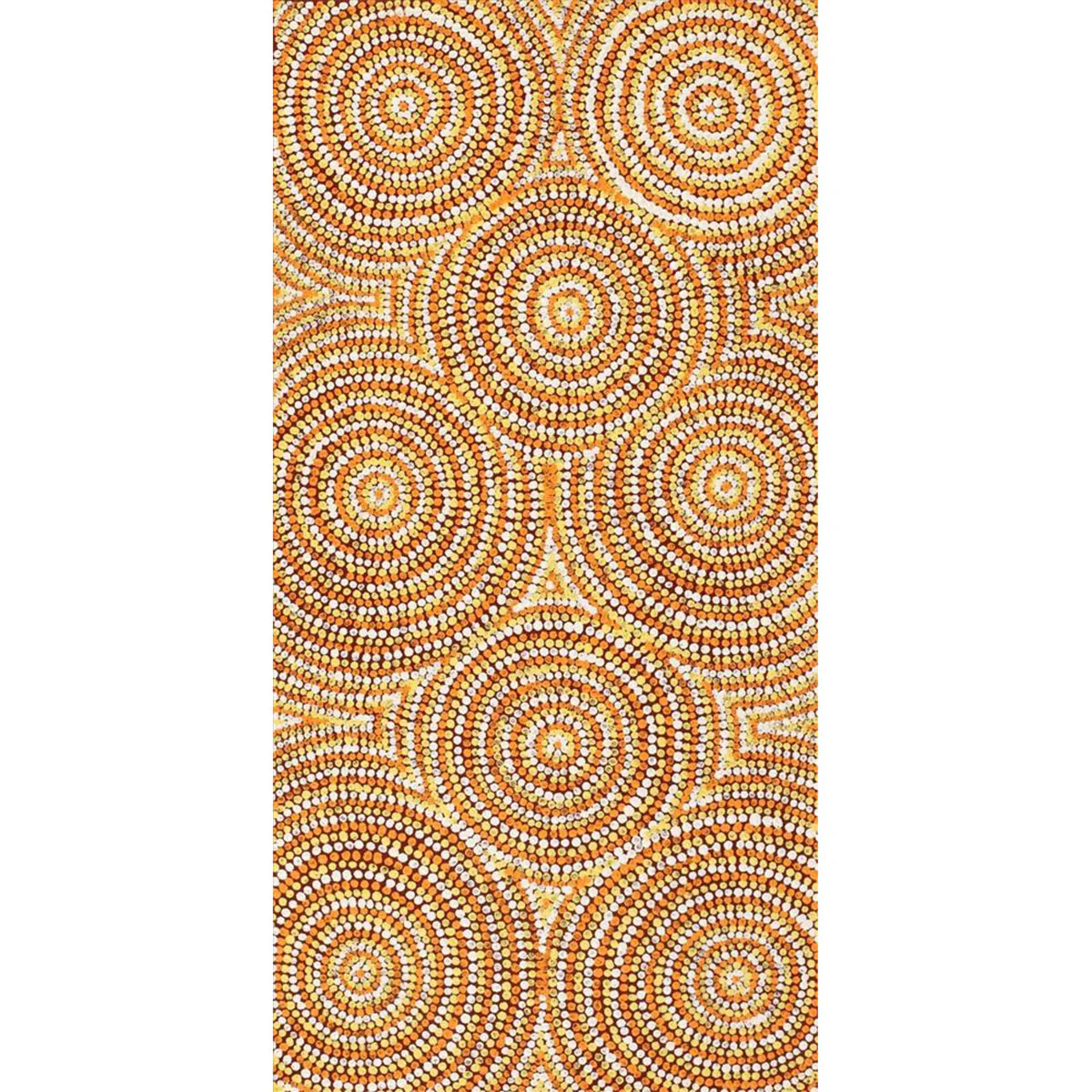 Painting 61x30cm Kane Fisher Nguru Nyirrpi-wana (Country around Nyirrpi) - Warlukurlangu