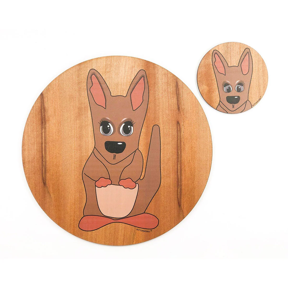 Placemat and Coaster Set Kangaroo - Buttonworks - Image 2
