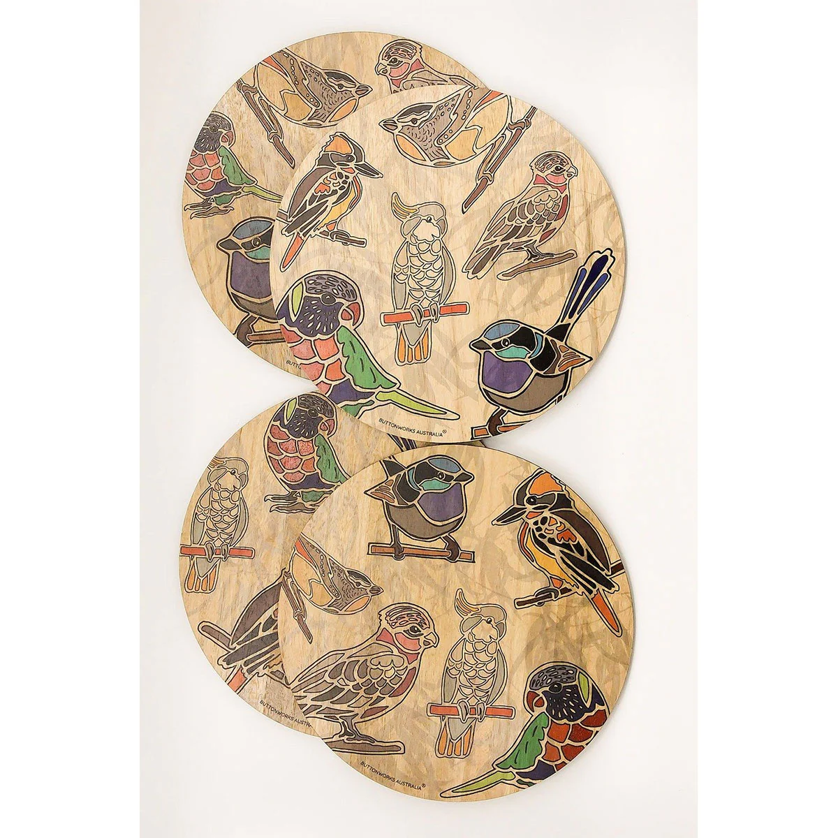 Placemat Set of 4 Colourful Birds - Buttonworks - Image 2