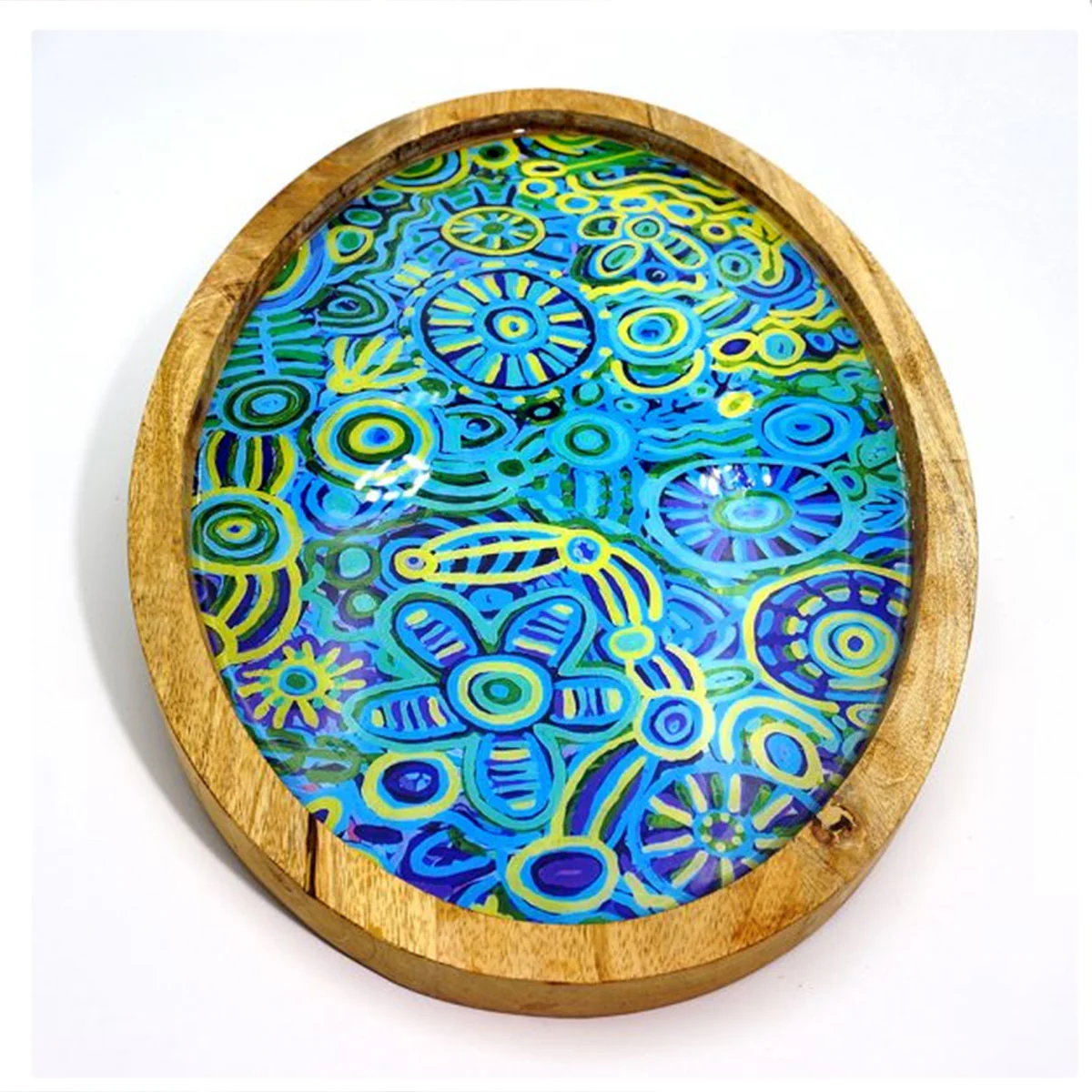 Platter Wood & Resin 37 x 26cm Cedric Varcoe CVA748 - Better World Arts