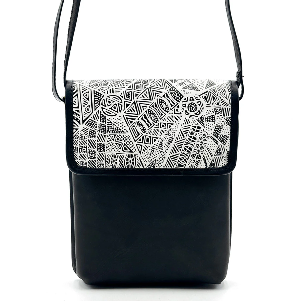 Printed Leather Sling Bag Simplicia Tipungwuti PSIT179 - Better World Arts