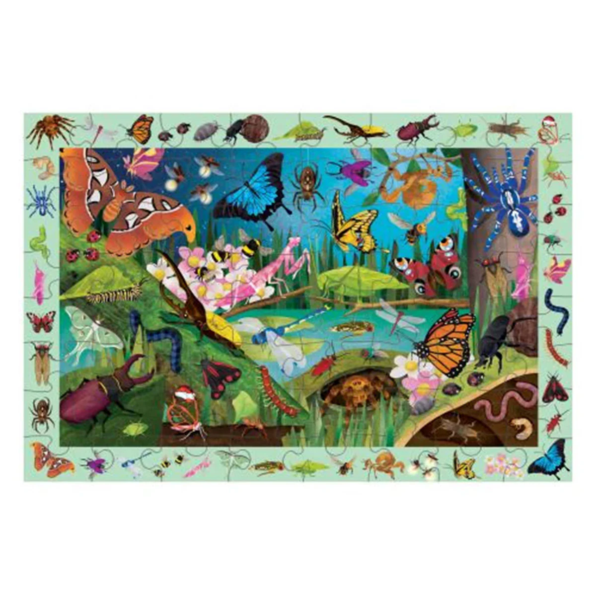 Puzzle 64 Piece Search and Find Bugs and Butterflies - Bobangles - Image 2