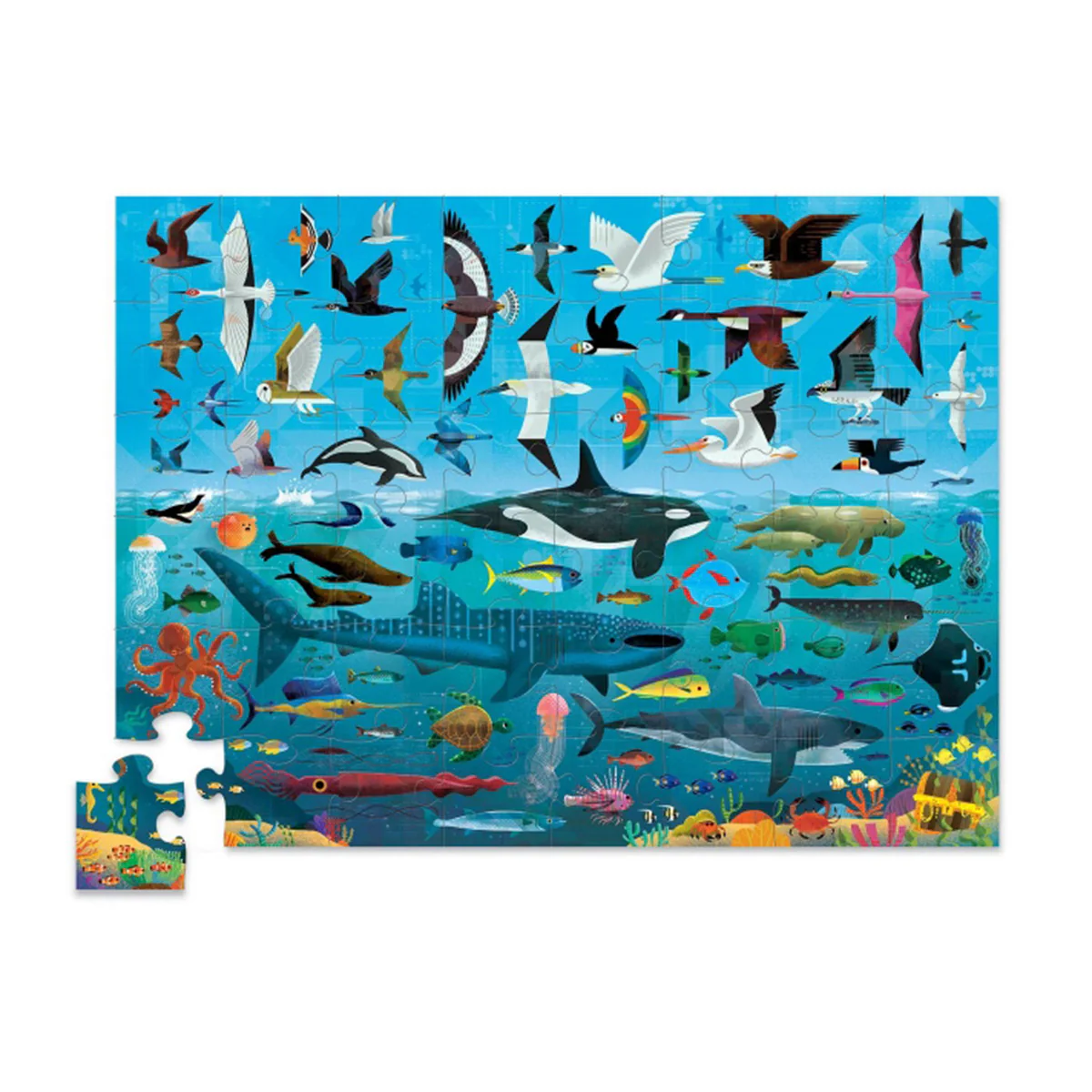 Puzzle Sea and Sky Above and Below 48pc - Crocodile Creek - Image 2