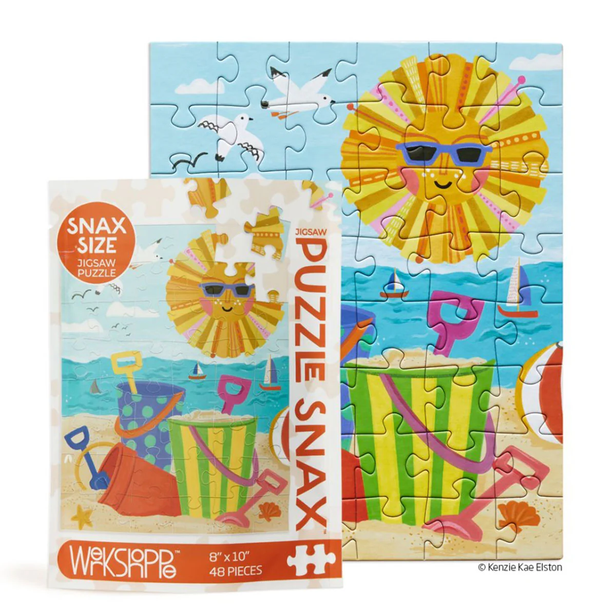 Puzzle Snax 48pc Beach Play - Bobangles