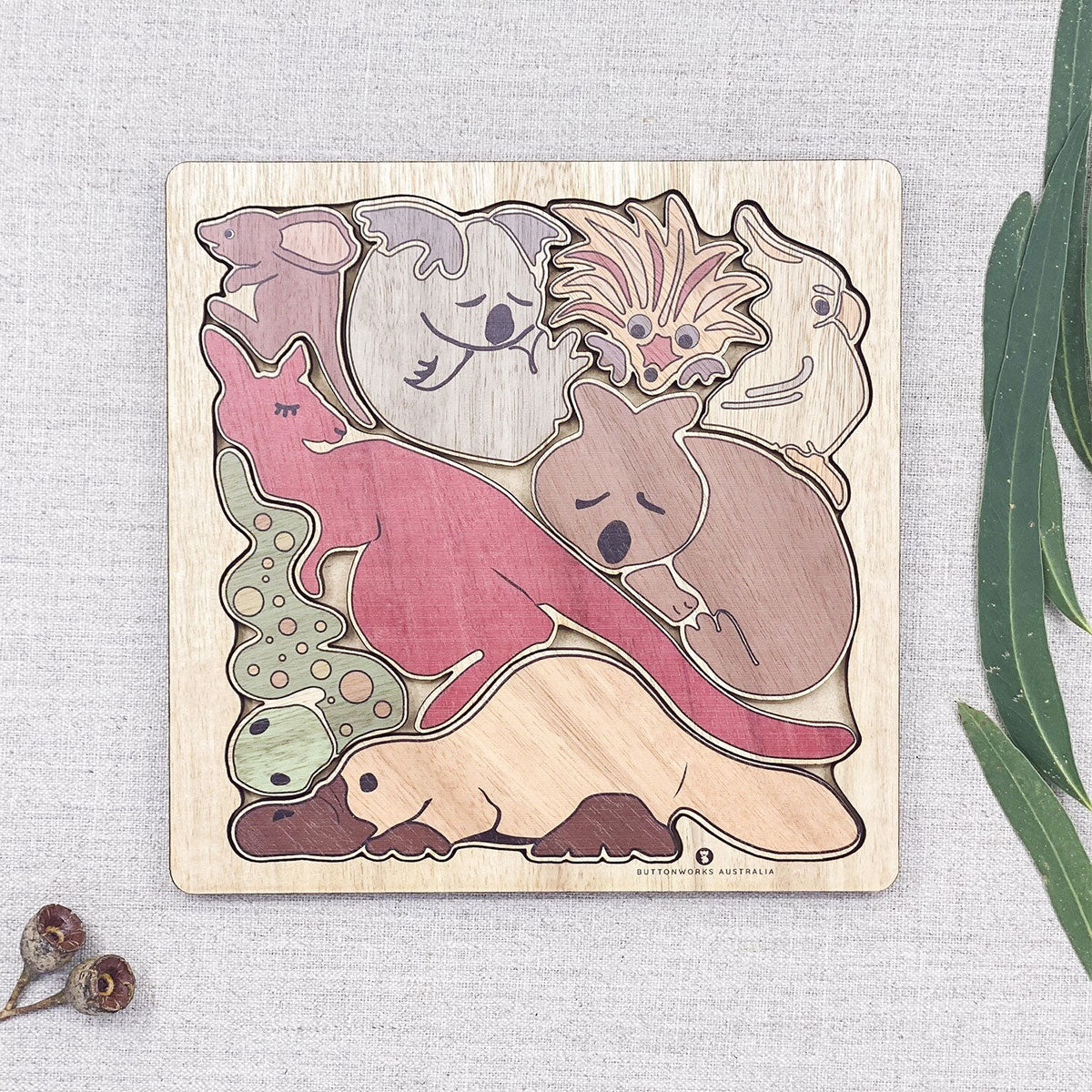 Puzzle Wooden Animal Huddle - Buttonworks