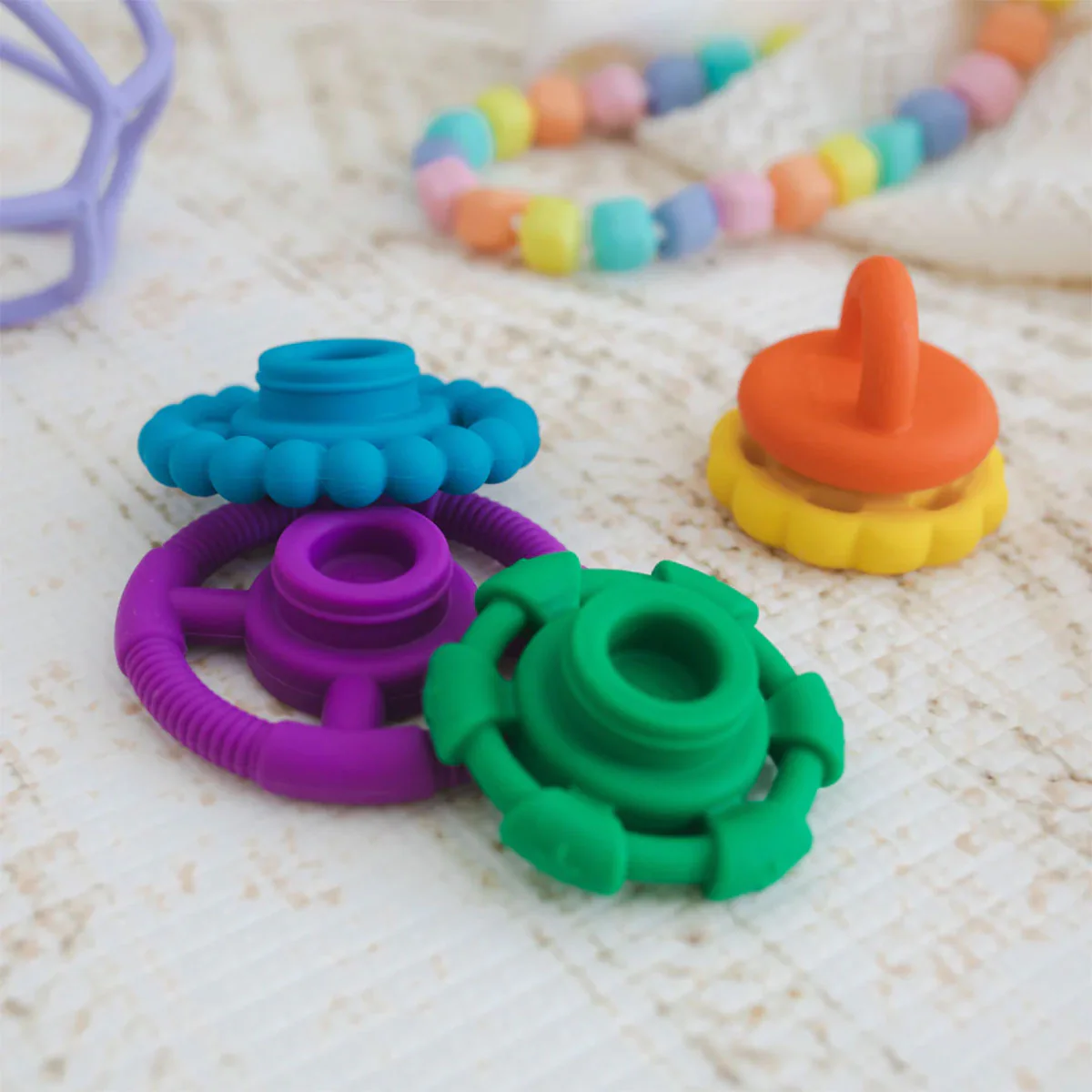 Rainbow Stacker & Teether Toy Rainbow - Jellystone - Image 2