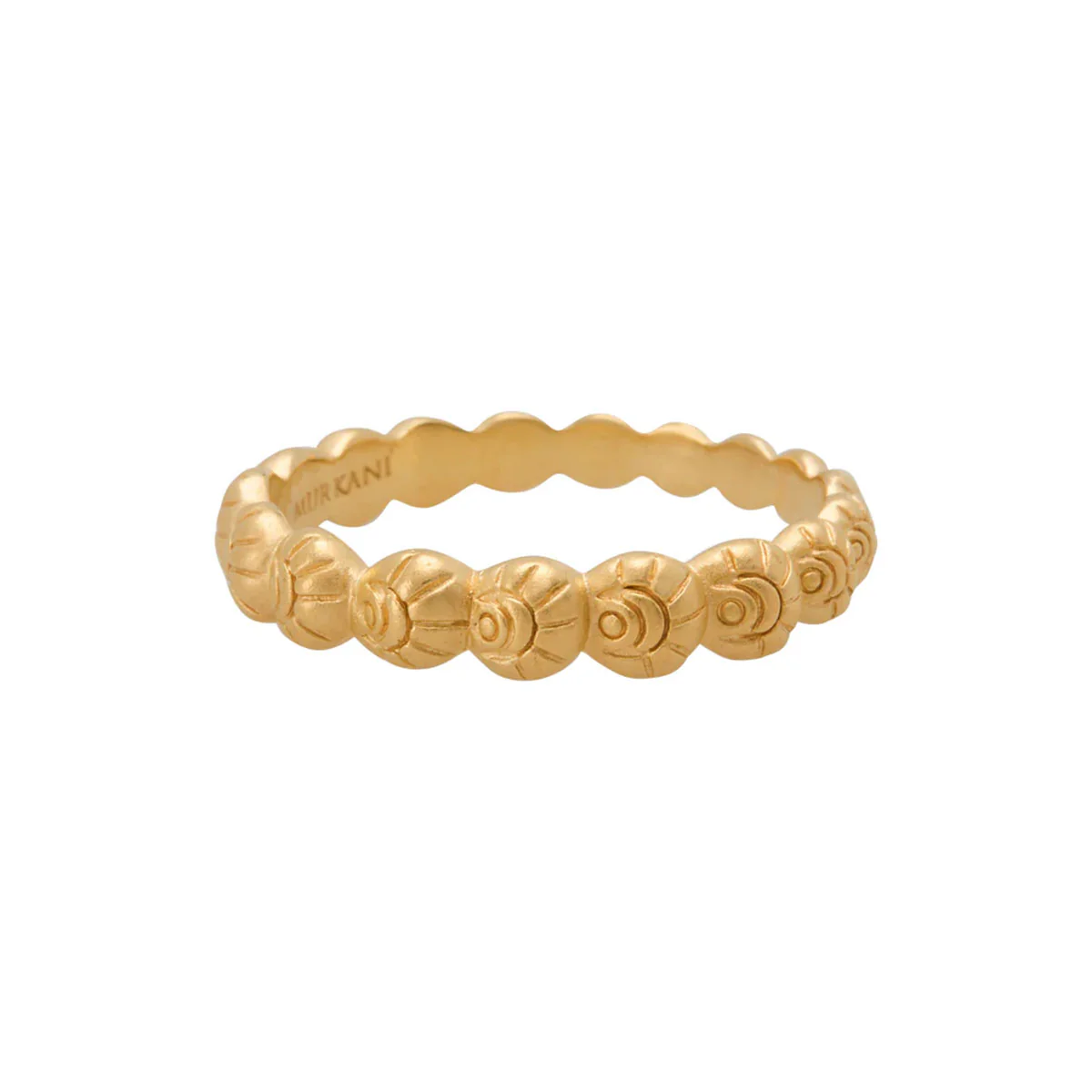 Ring Daisy Hill Soul Protector 18KT Yellow Gold Plated Size 7 - Murkani