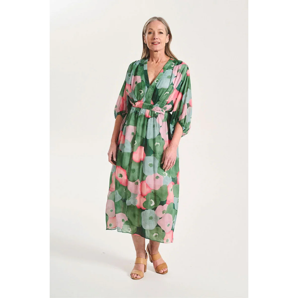 Robe Zahara Green Tencel Voile - Olga de Polga - Image 2