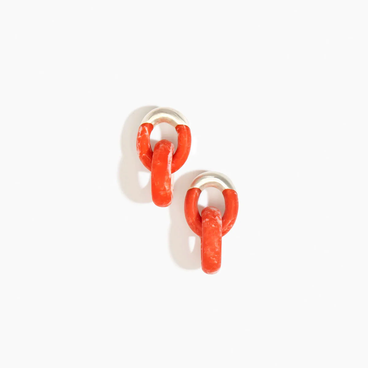 Rock Chain Earrings Small Strawberry - Dinosaur Design