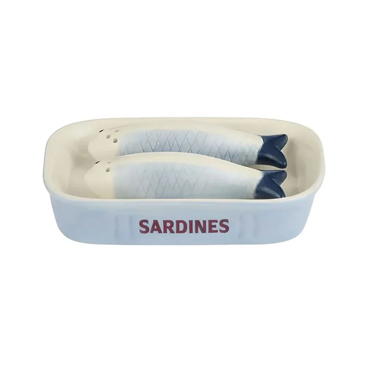 Salt and Pepper 3 Piece Set Ceramic Sardina - Coast to Coast