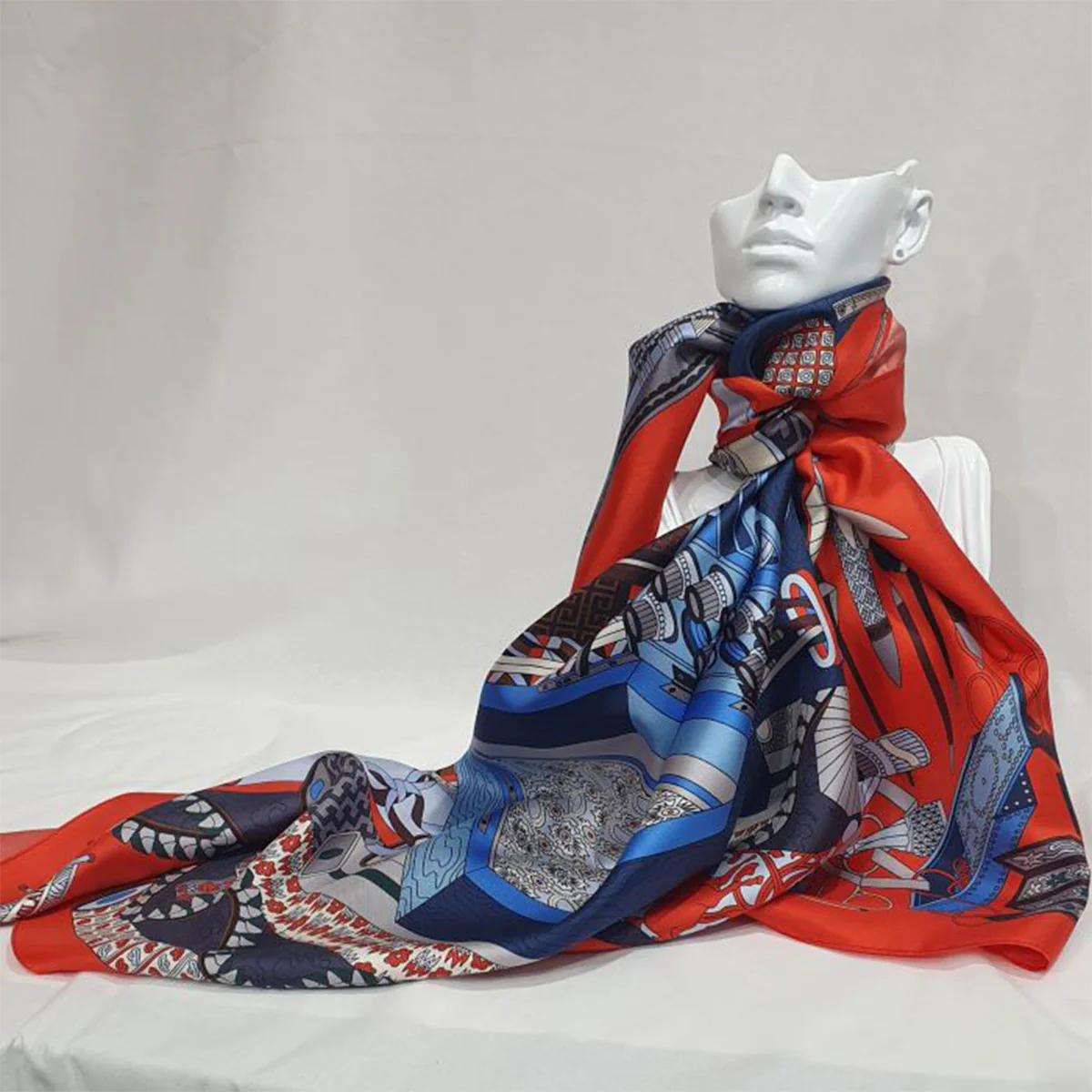 Scarf Buyeo Taebi 90 Carre - Leemisun Textile Art Co - Image 2