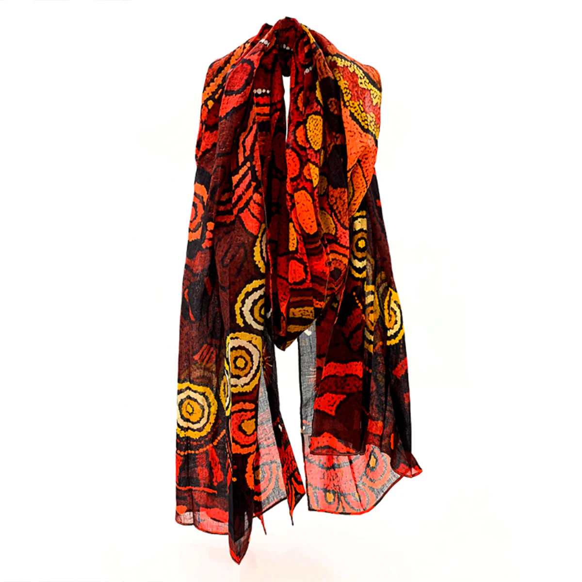 Scarf Organic Cotton Damien and Yilpi Marks DYM993 - Better World Arts