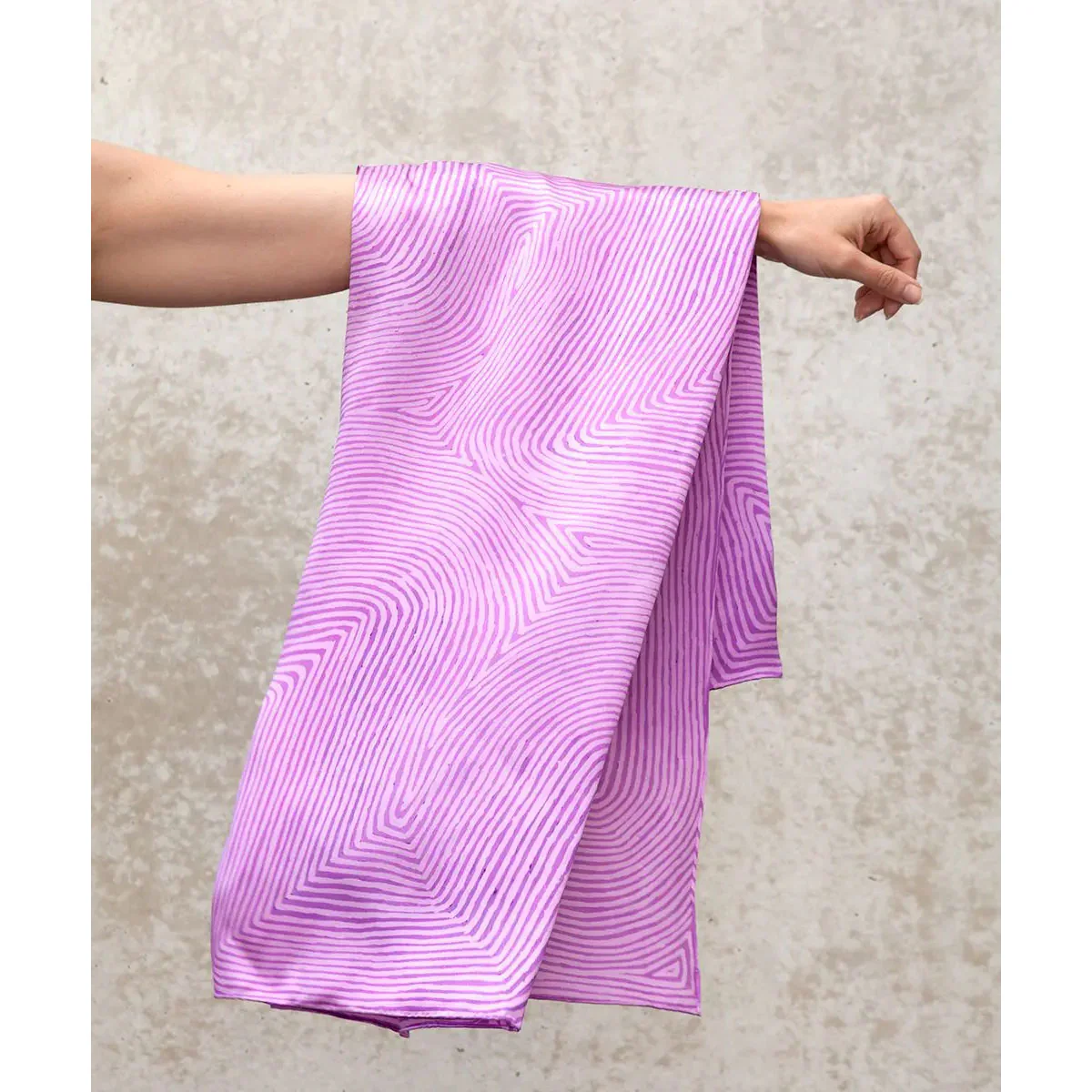 Scarf Silk Untitled by George Tjungurrayi - One of Twelve - Image 2