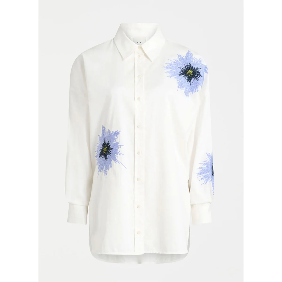 Shirt Relaxed Eiren White/Lilac Blue - Elk Accessories