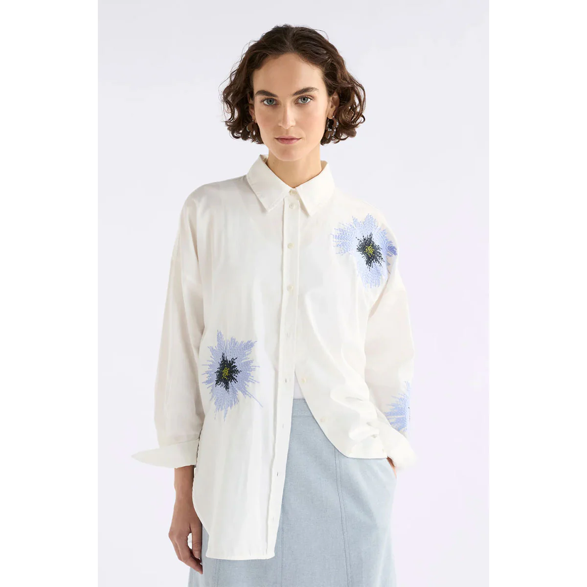 Shirt Relaxed Eiren White/Lilac Blue - Elk Accessories - Image 2