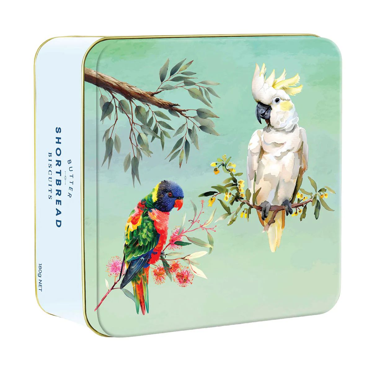 Shortbread Tin Aussie Birds Cockatoo 180g - Gourmet Brands