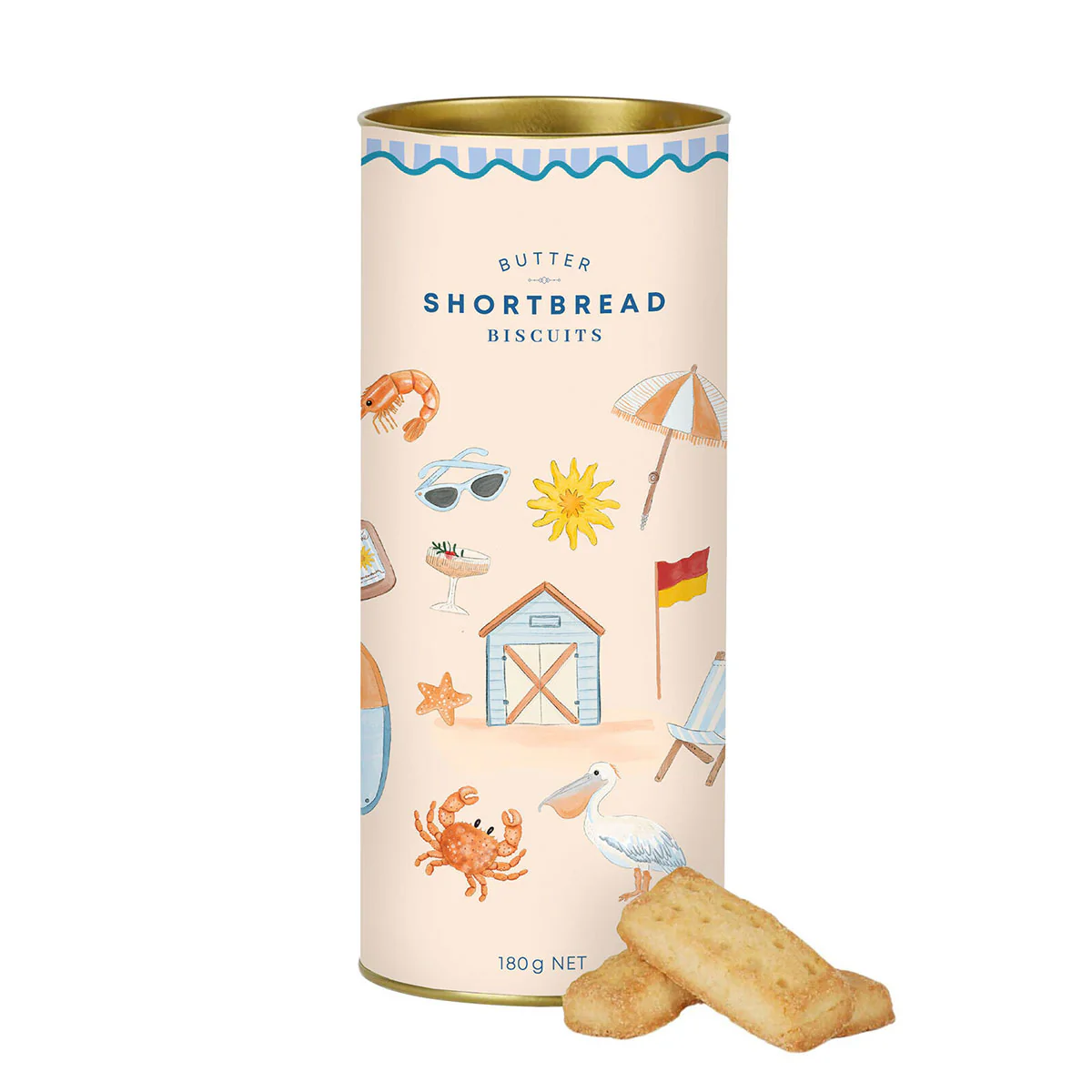 Shortbread Tube Aussie Beach 180g - Gourmet Brands