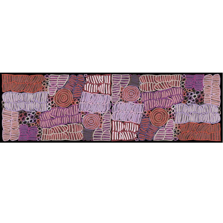 Silk Scarf Betty Long Lilac/Rust - Utopia - Image 2