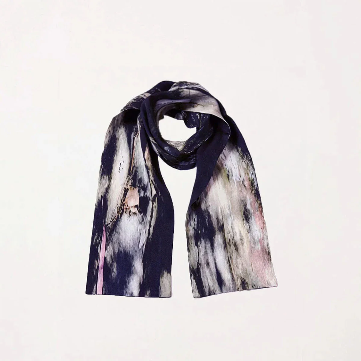 Silk Scarf Stoney Bark 145cm x 15cm - Ngali