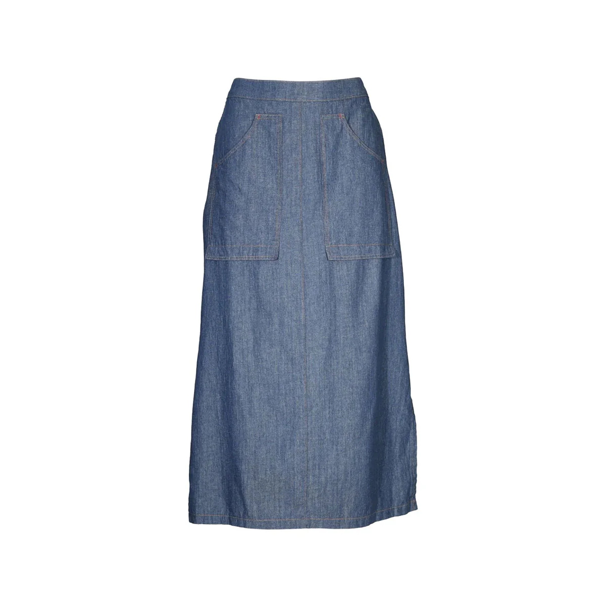 Skirt Cardiff Light Wash Cotton/Linen Denim - Olga de Polga