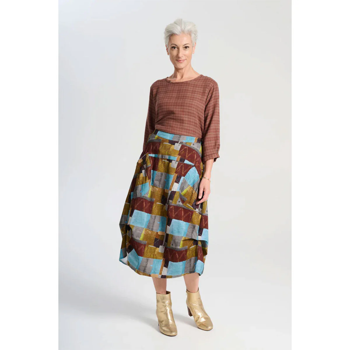Skirt Kismet Milwaukee Azure Fine Cord - Olga De Polga - Image 2