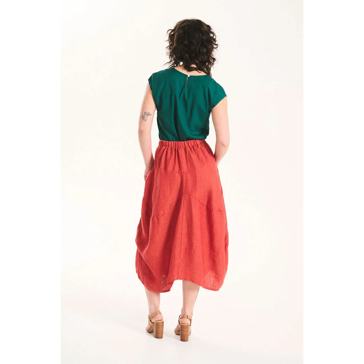 Skirt Milwaukee Alta Luxe Tamarillo Linen - Olga de Polga - Image 3