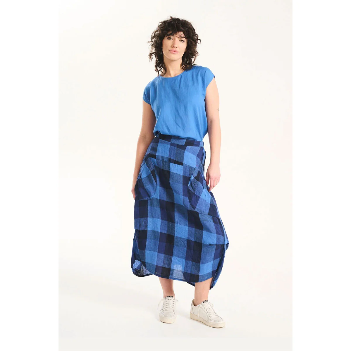 Skirt Milwaukee Amstel Blue Linen - Olga de Polga - Image 2