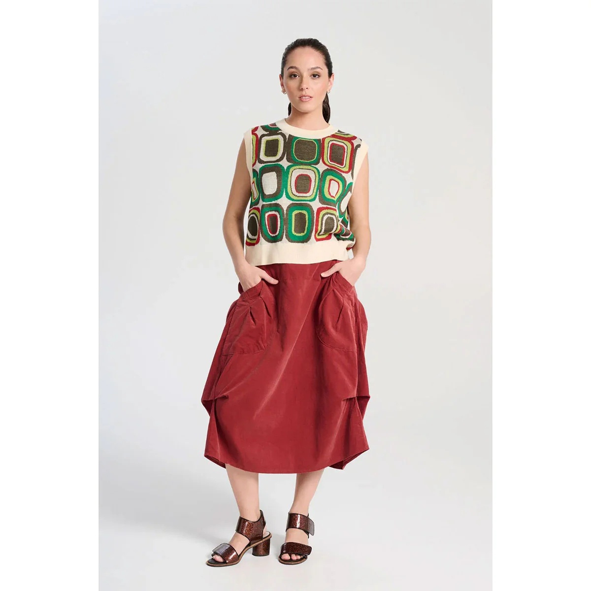Skirt Milwaukee Marlowe Blush Fine Cord - Olga De Polga - Image 2