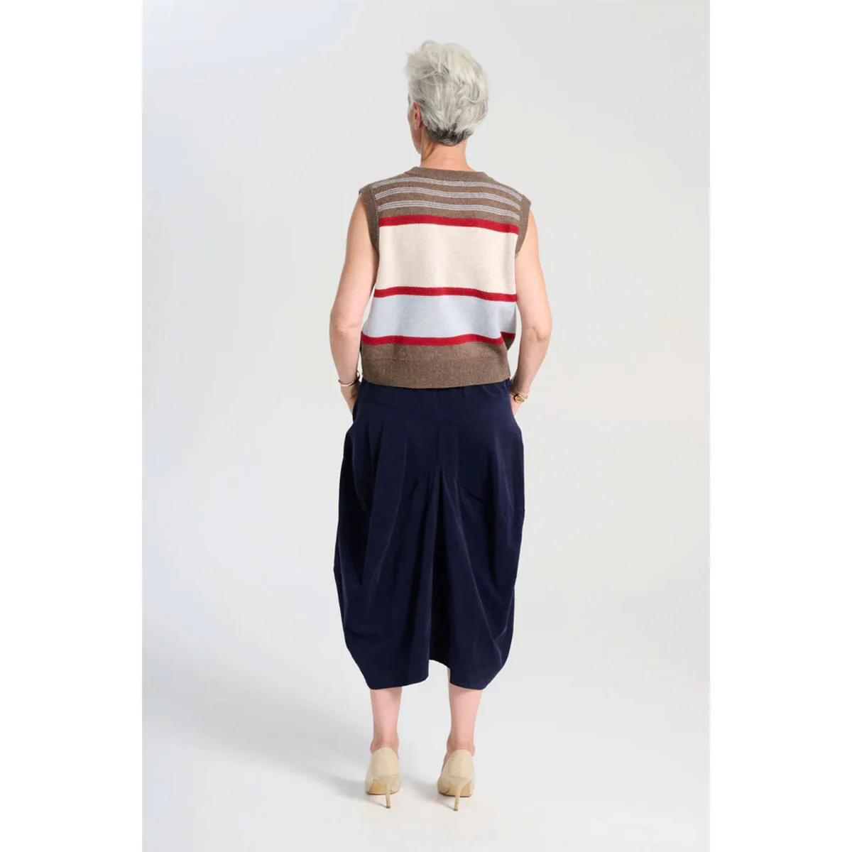 Skirt Milwaukee Marlowe Navy Fine Cord - Olga De Polga - Image 3