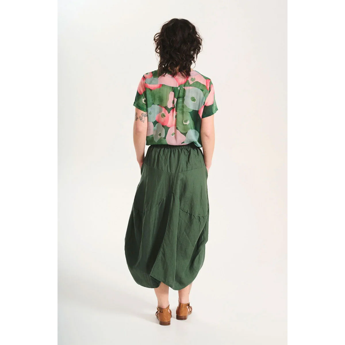 Skirt Milwaukee Solenne Sage Linen/Tencel - Olga de Polga - Image 3
