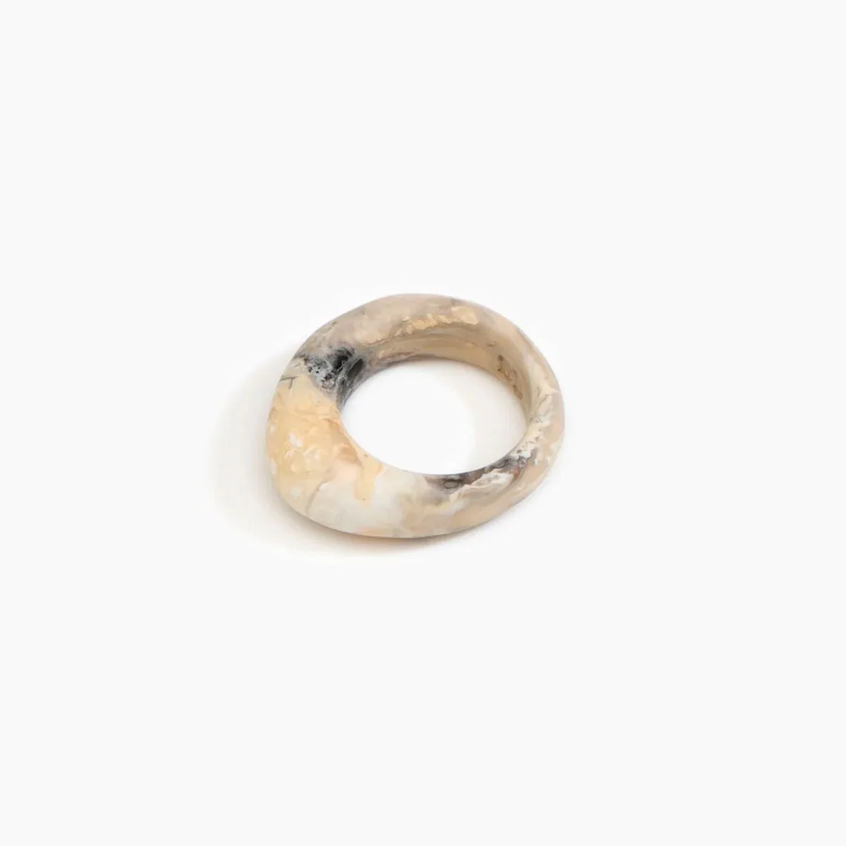 Slate Ring Regular Sandy Pearl - Dinosaur Designs