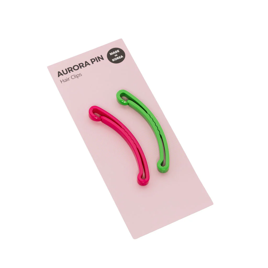 Small Domed Hair Clips 2 Pack Assorted Colours - Viapin