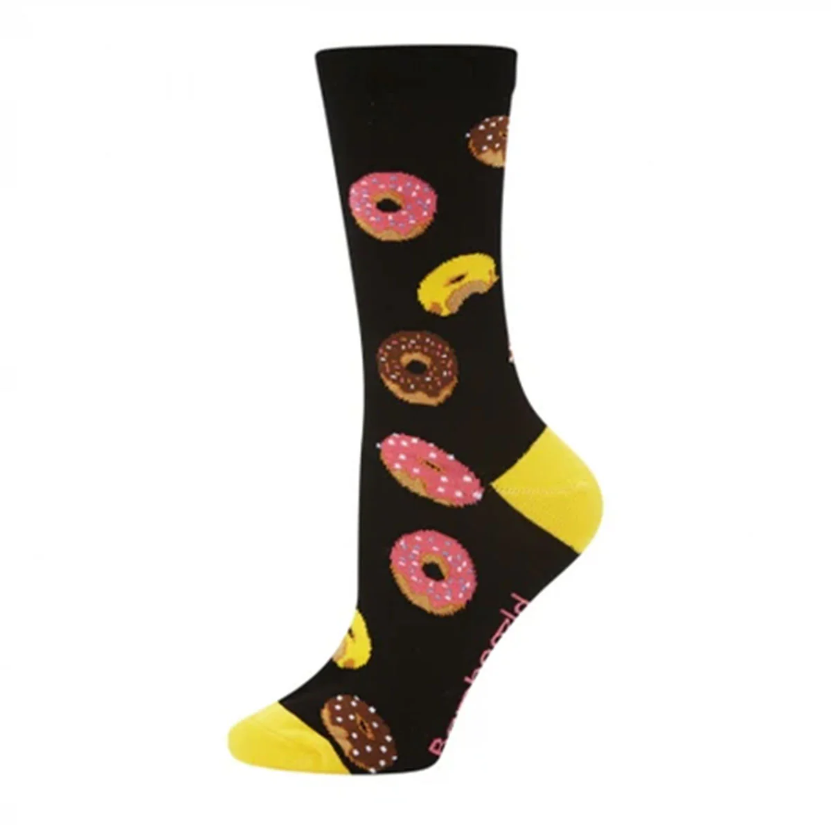 Sock Donut Worry Black Bamboo W2-8 - PussyFoot Socks
