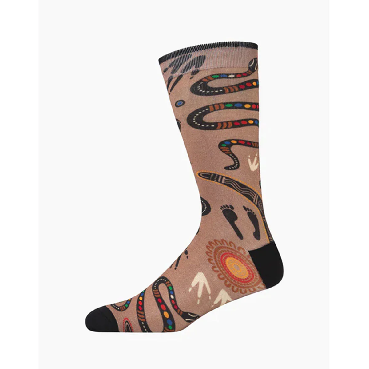 Sock Native Australia Dreamtime Sand M7-11 - Pussyfoot Socks