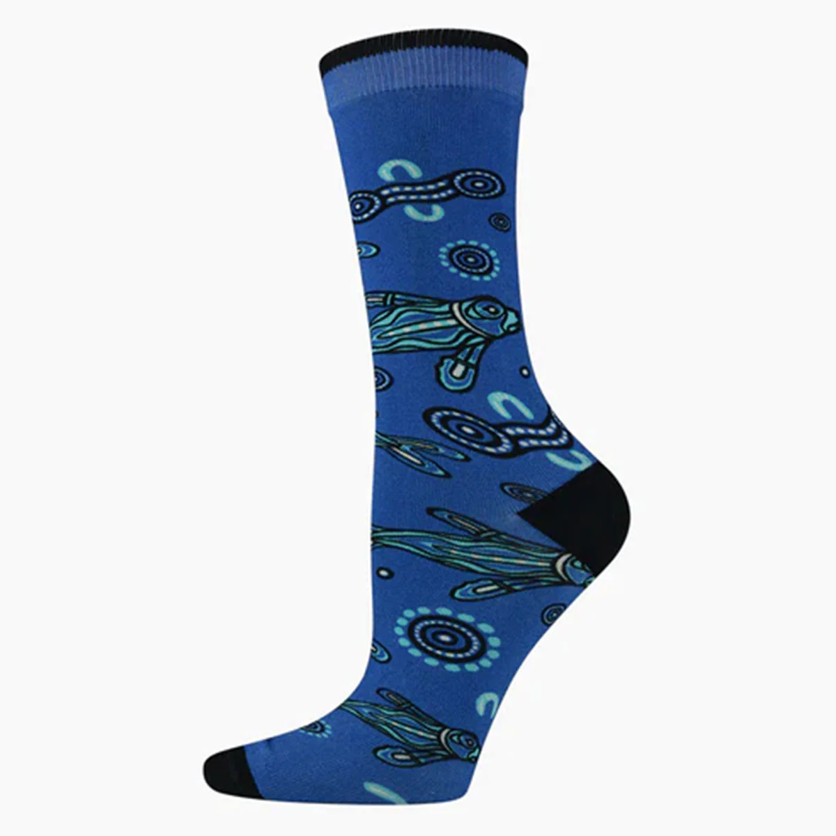 Sock Native Australian Seal Blue Bamboo W2-8 - Pussyfoot Socks
