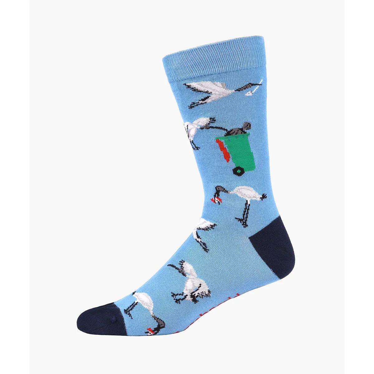 Socks Bin Chicken Sky Blue Bamboo M7-11 - Bamboozld