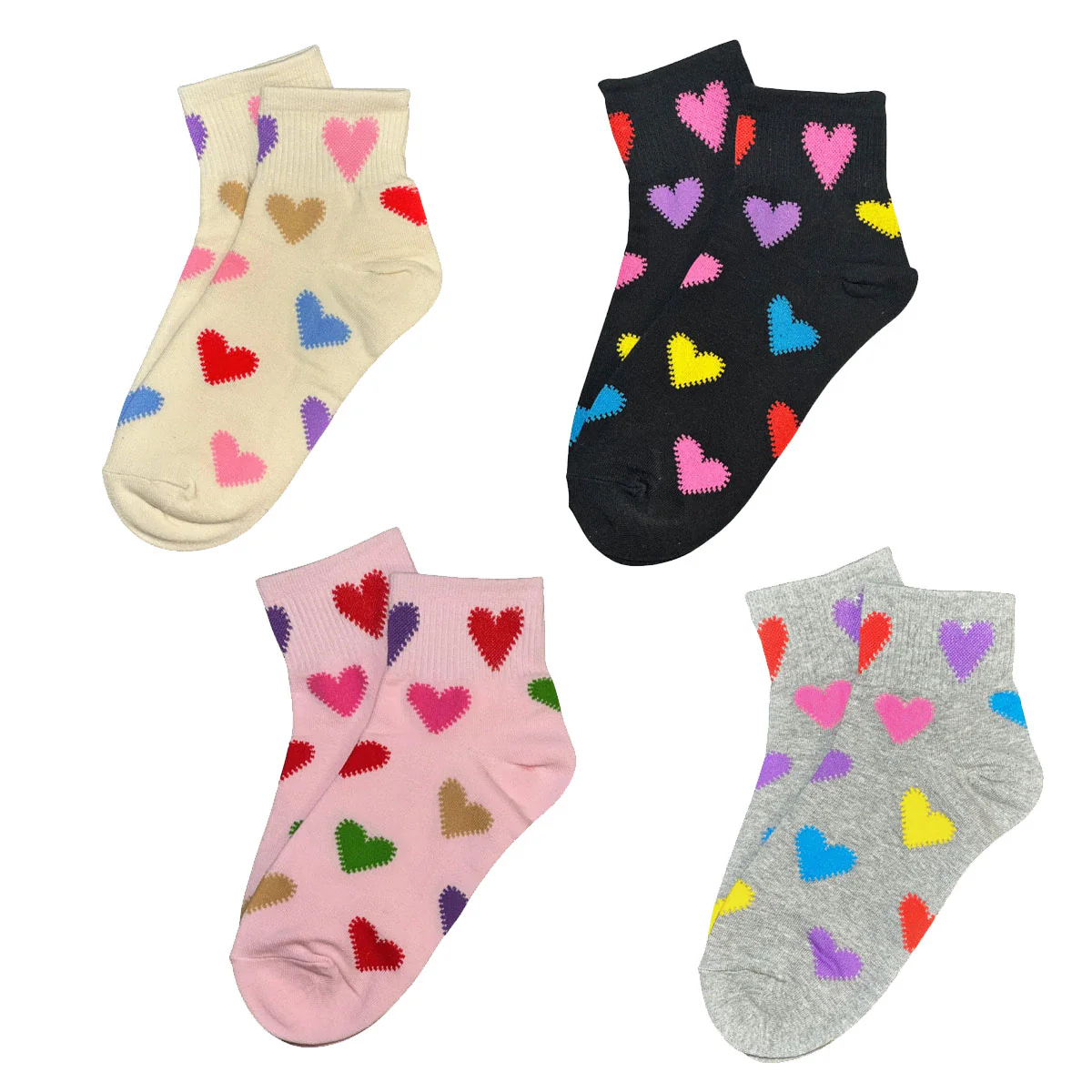 Socks Candy Heart Assorted - Olga de Polga